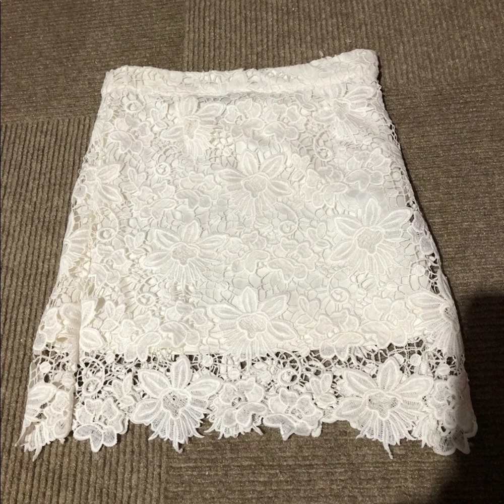Alloy apparel white floral mini skirt - Picture 1 of 2